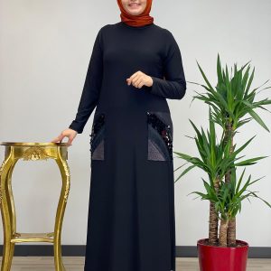 Büyük beden elbise Sandy kumaş