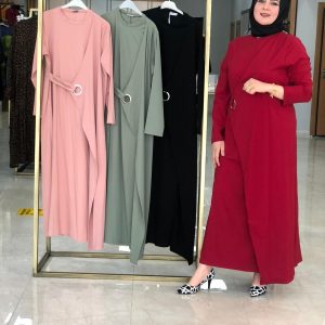 Krep kumaş Büyük beden elbise