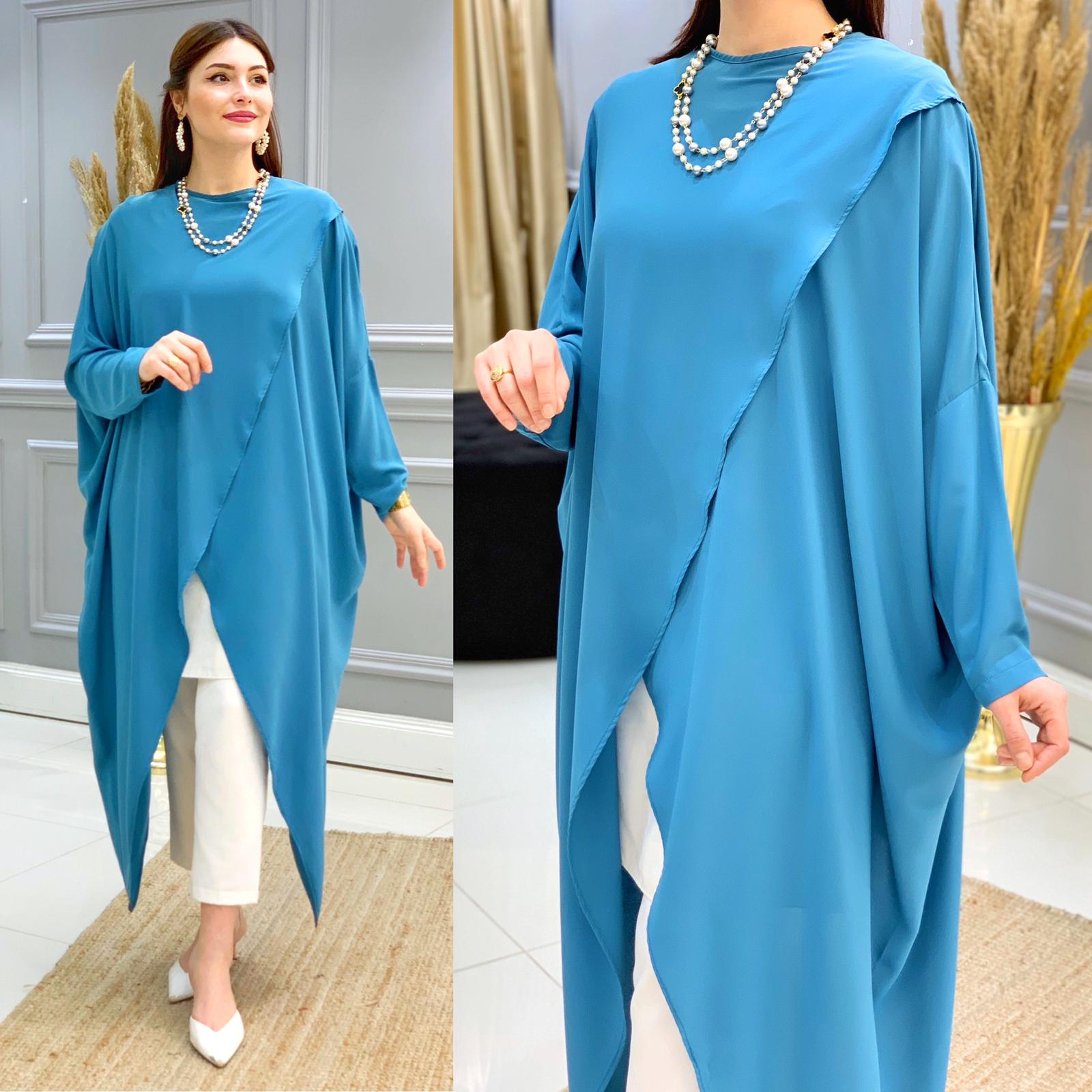 Büyük beden Çapraz Tunik - Görsel 5