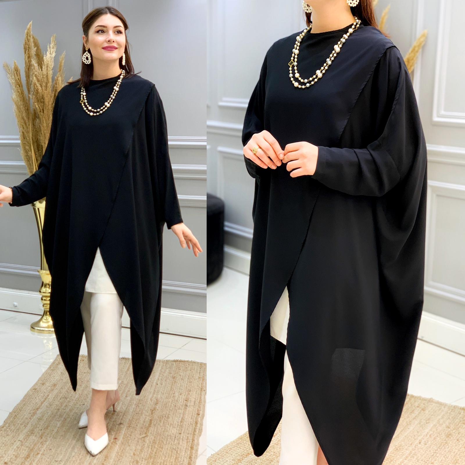 Büyük beden Çapraz Tunik - Görsel 4