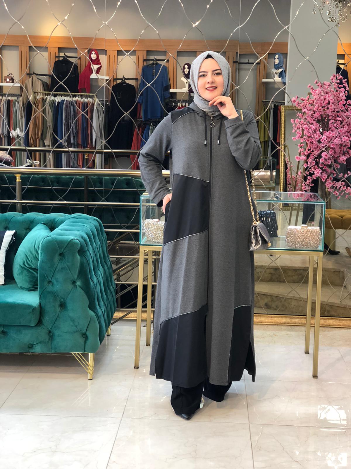Büyük beden iki iplik ferace - Görsel 7