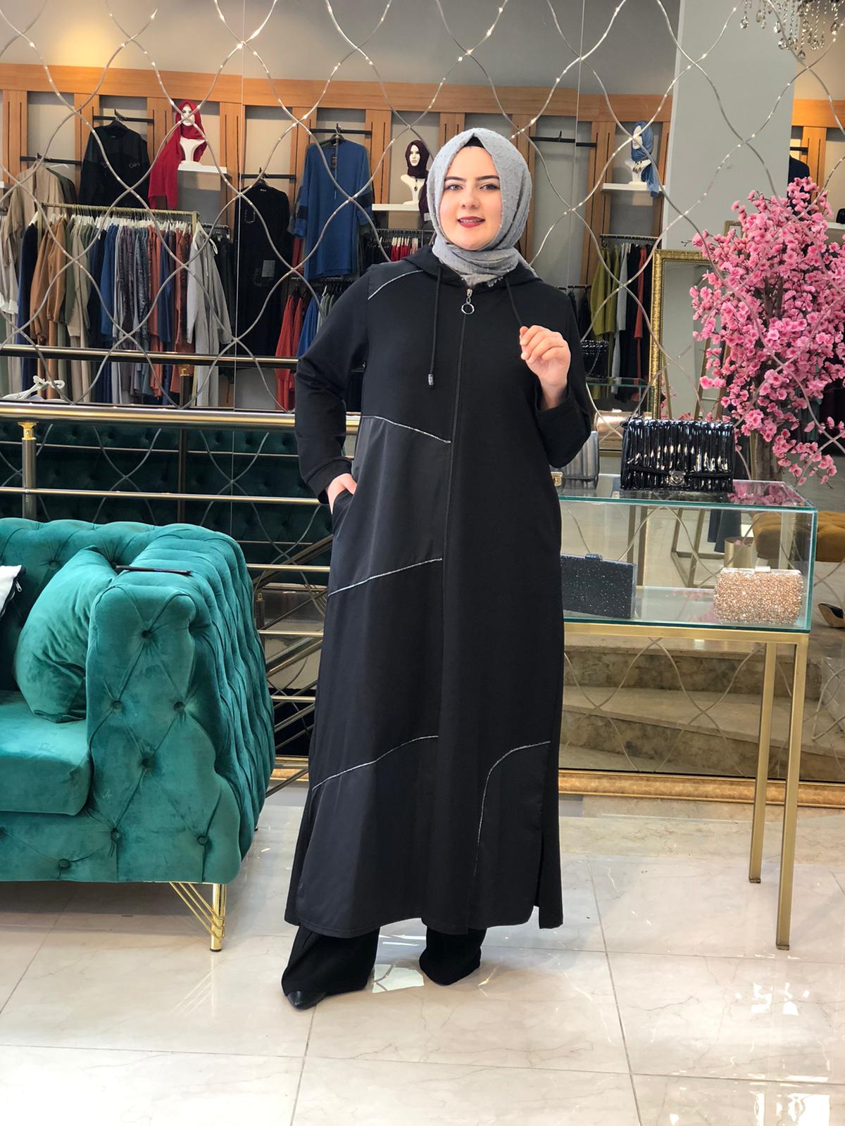 Büyük beden iki iplik ferace - Görsel 6