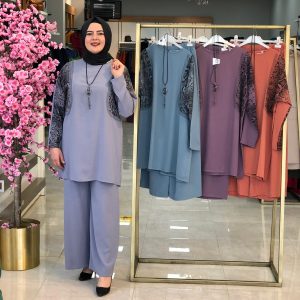 Krep kumaş büyük beden takım