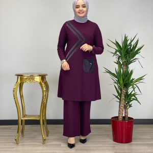 Büyük beden Simli Sandy takım