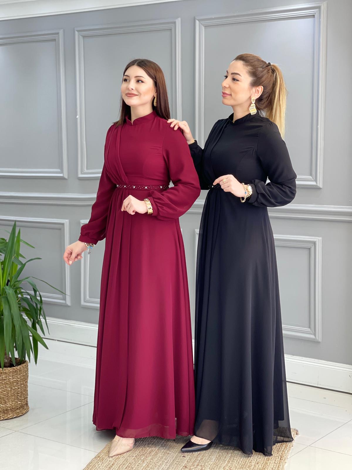 İnci işlemeli elbise - Görsel 7