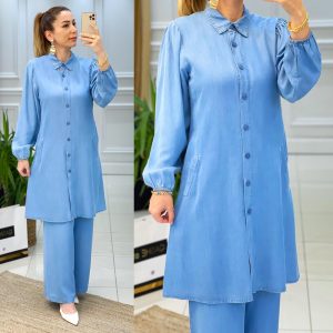 Tensel kumaş kot takım