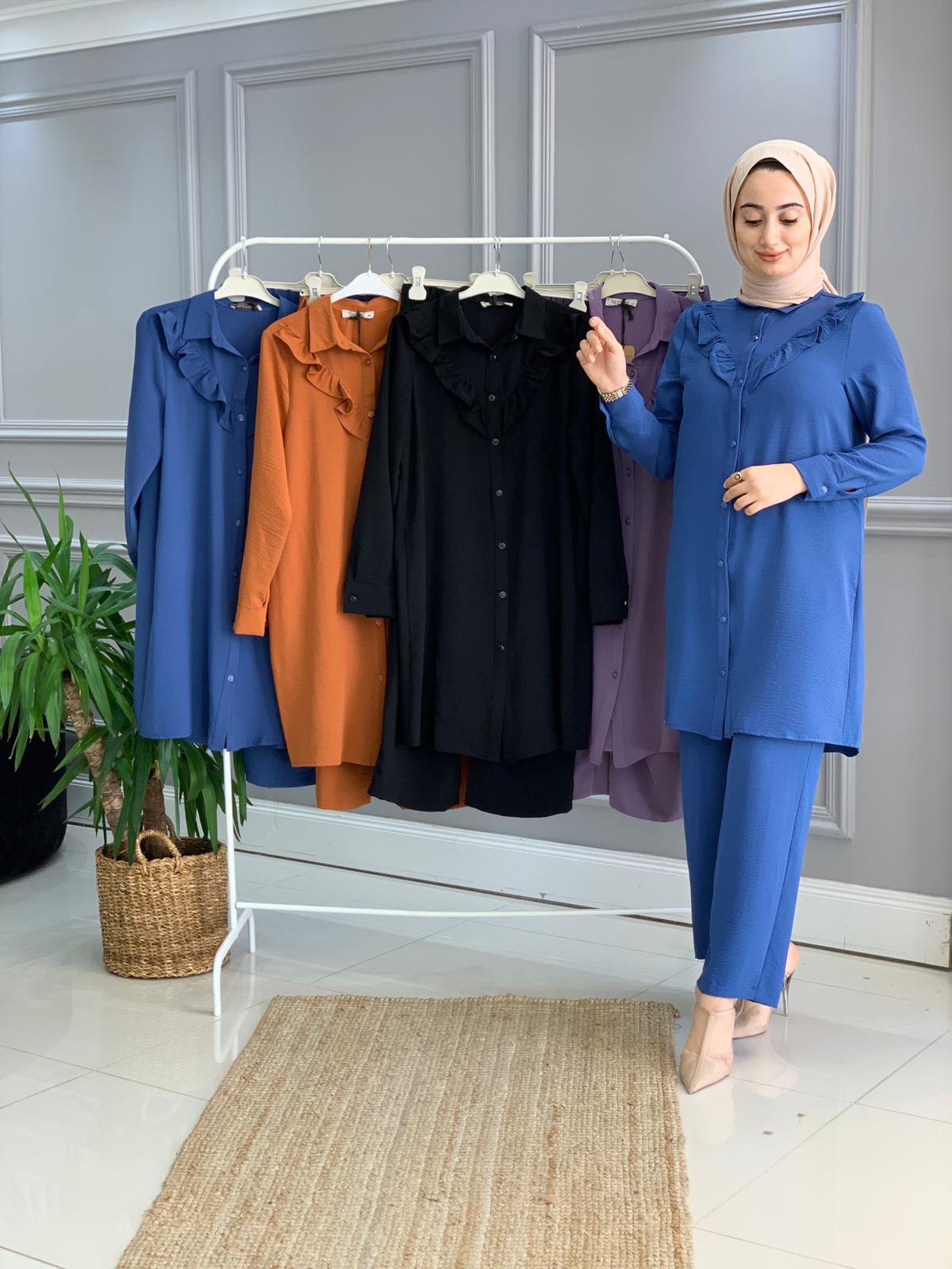 Ayrobin kumaş fırfırlı takim - Görsel 3
