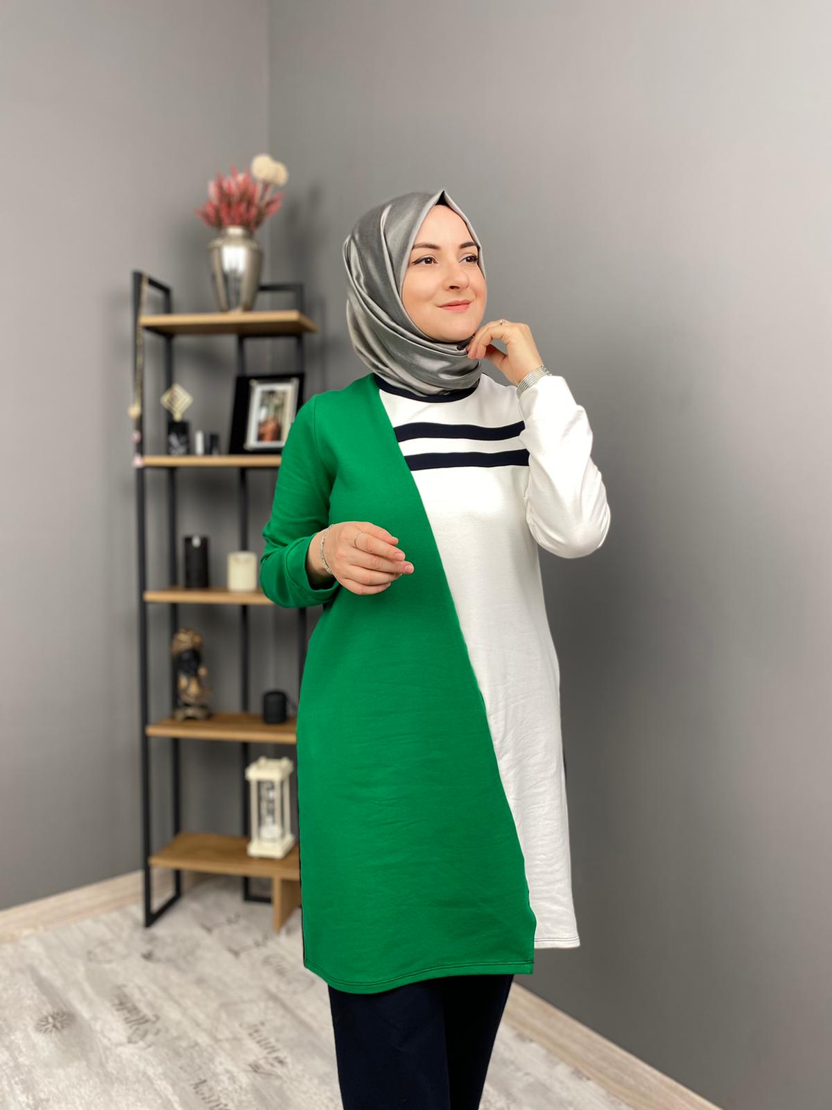 Pamuklu kumaş renkli takım - Görsel 2