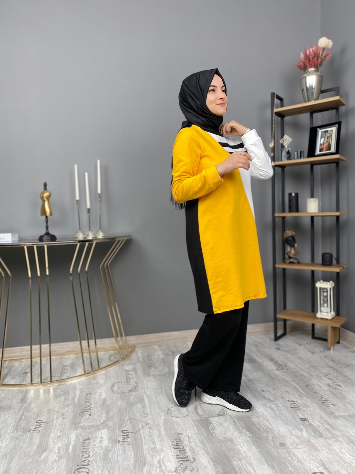 Pamuklu kumaş renkli takım - Görsel 6