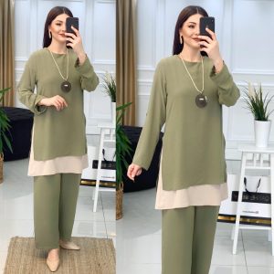 Keten Aerobin kumaş Tunik pantolon