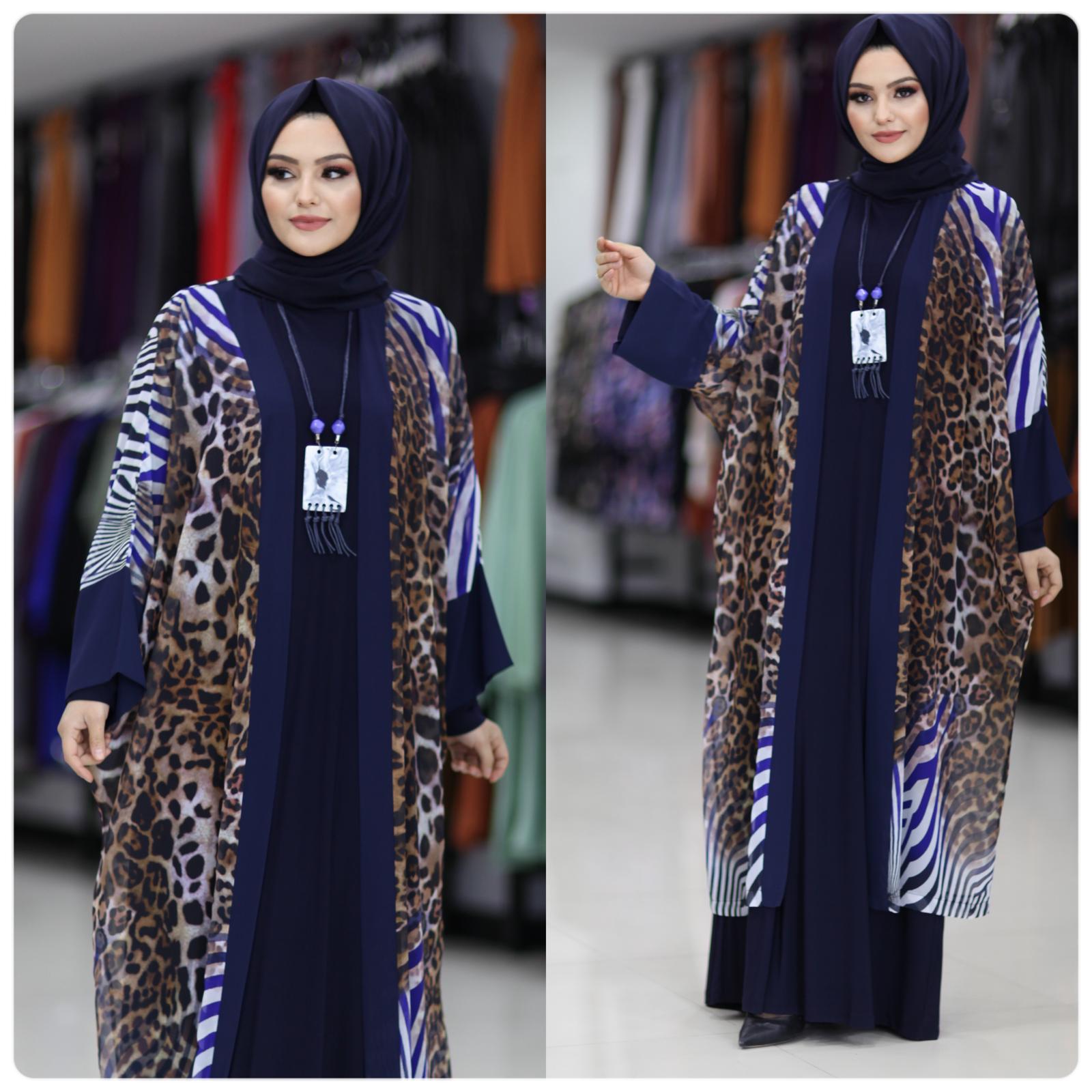 Büyük beden Şifon abaya - Görsel 4