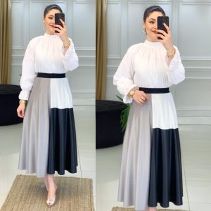 Parlak saten renkli etek