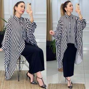 Zebra desenli Tunik
