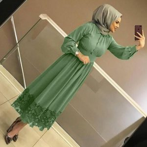 Ayrobin kumaş dandel elbise