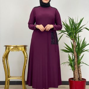 Büyük beden pul payetli elbise