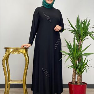 Sandy Büyük beden Simli elbise