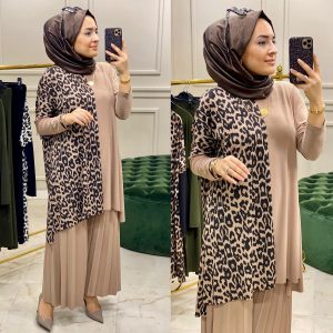 Pantonlu Leopar desenli takim