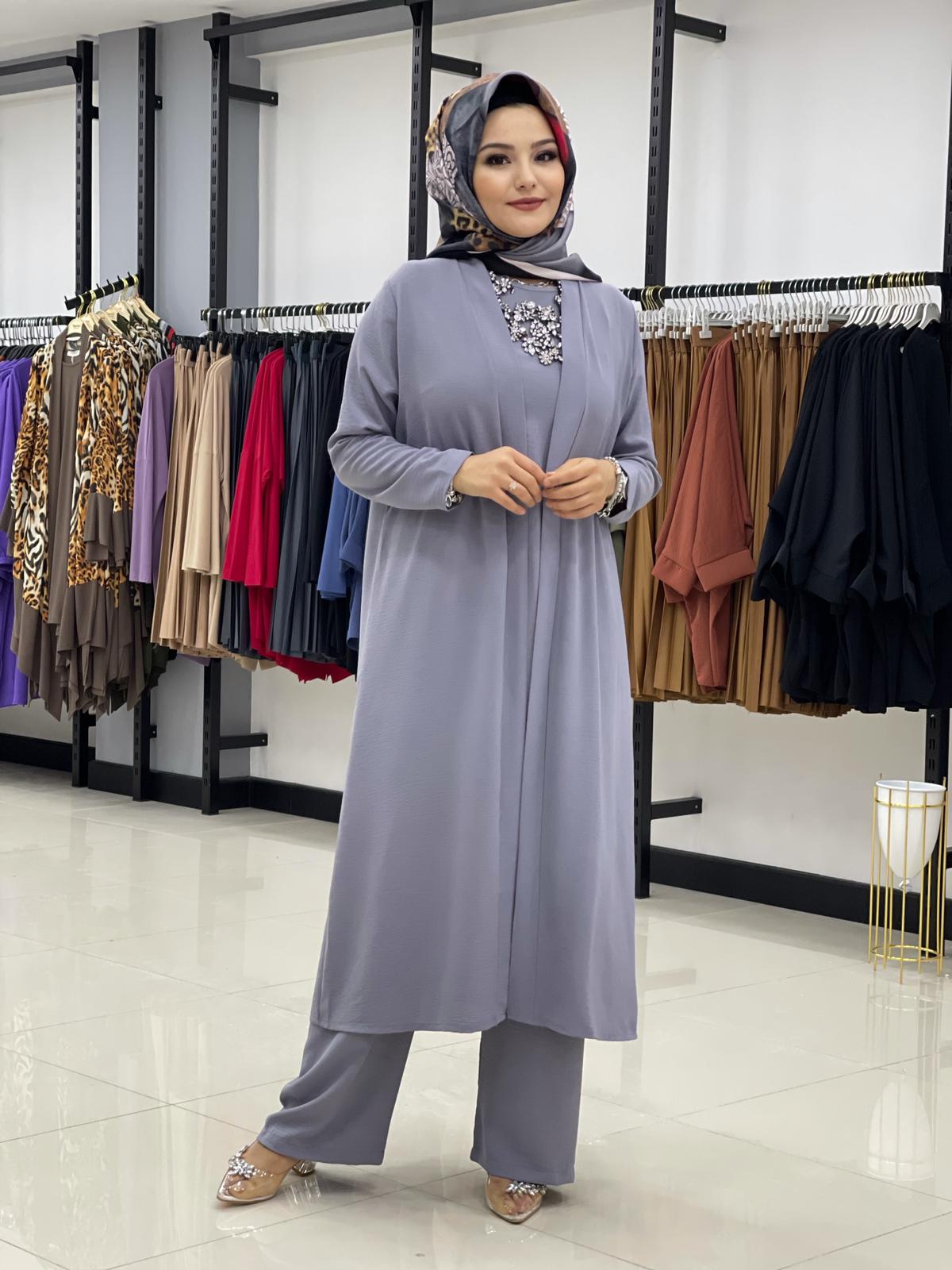 Ayrobin kumaş üçlü takım - Görsel 3