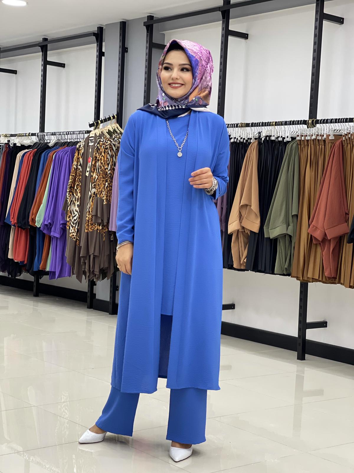 Ayrobin kumaş üçlü takım - Görsel 4