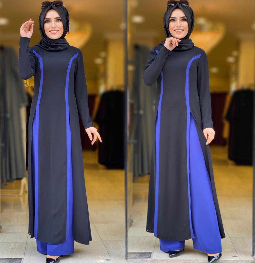 Krep kumaş Tunik pantolon - Görsel 9