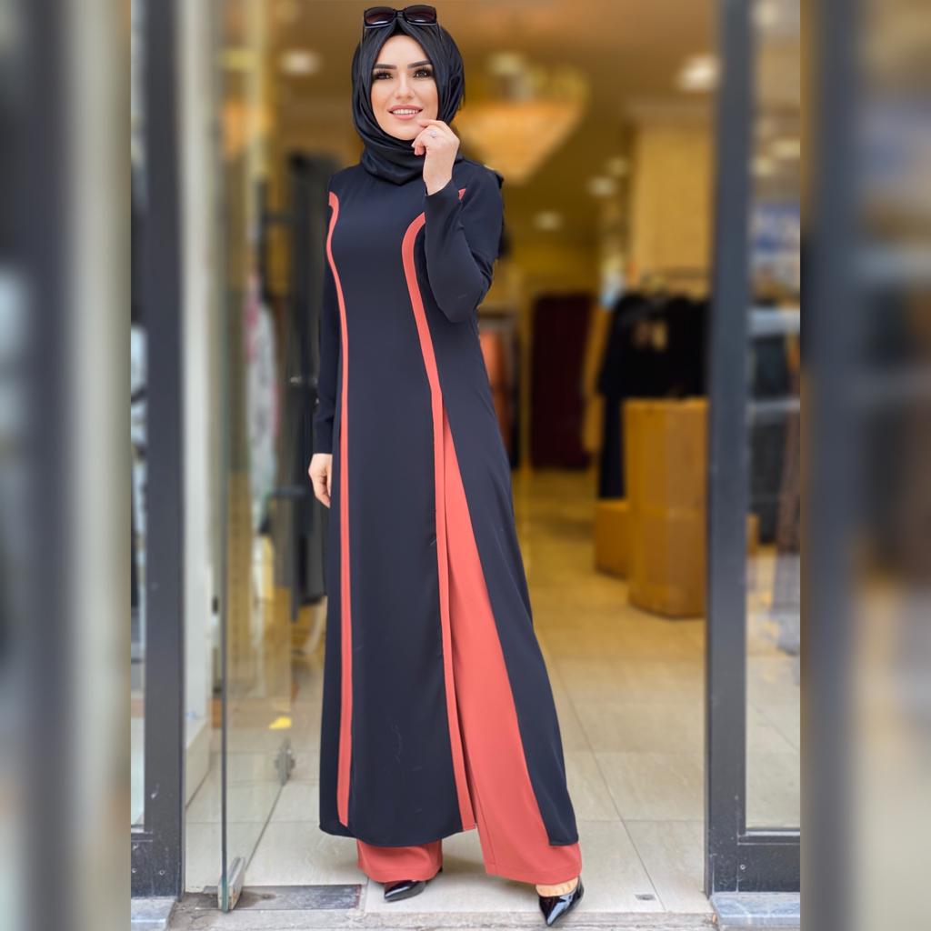 Krep kumaş Tunik pantolon - Görsel 3