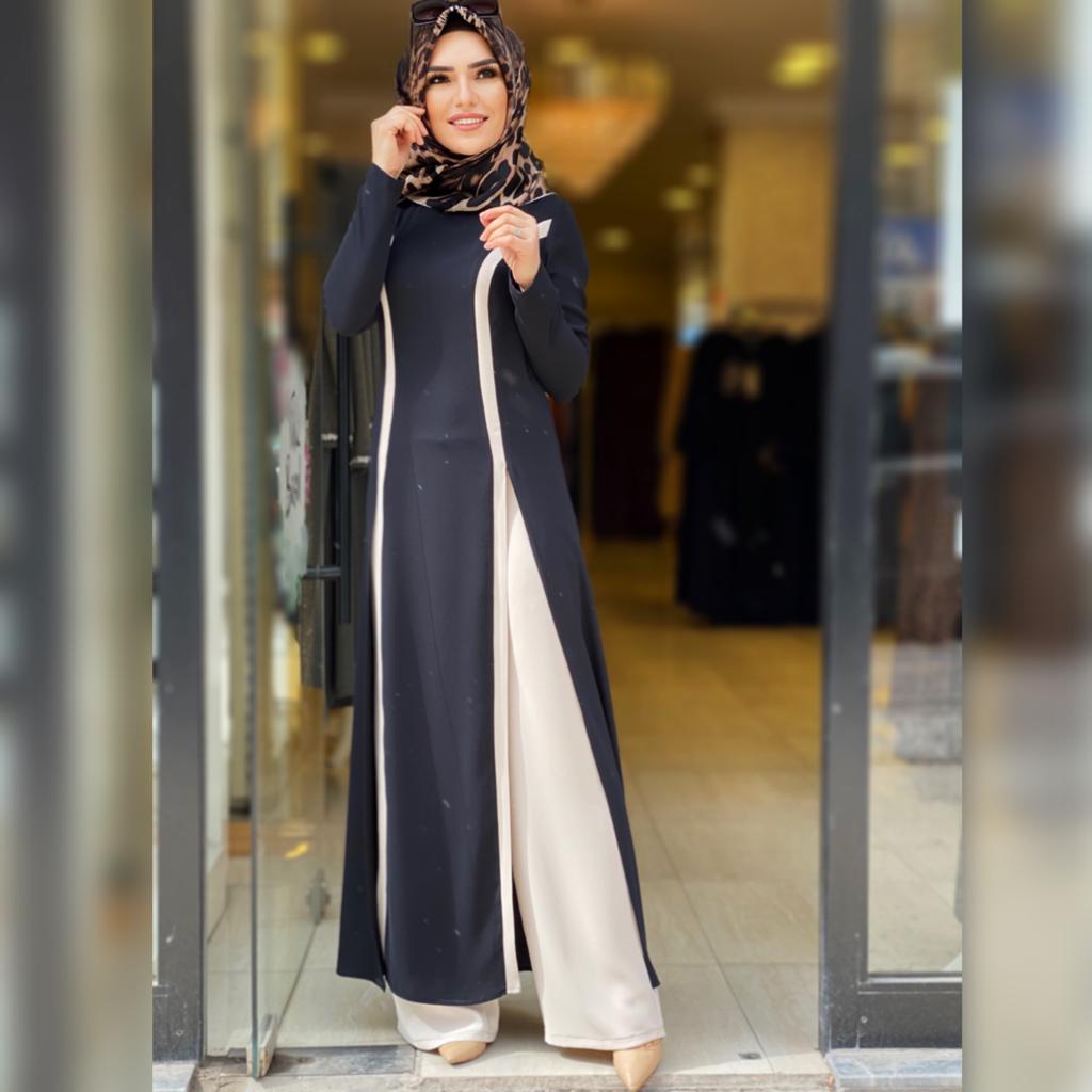 Krep kumaş Tunik pantolon - Görsel 6