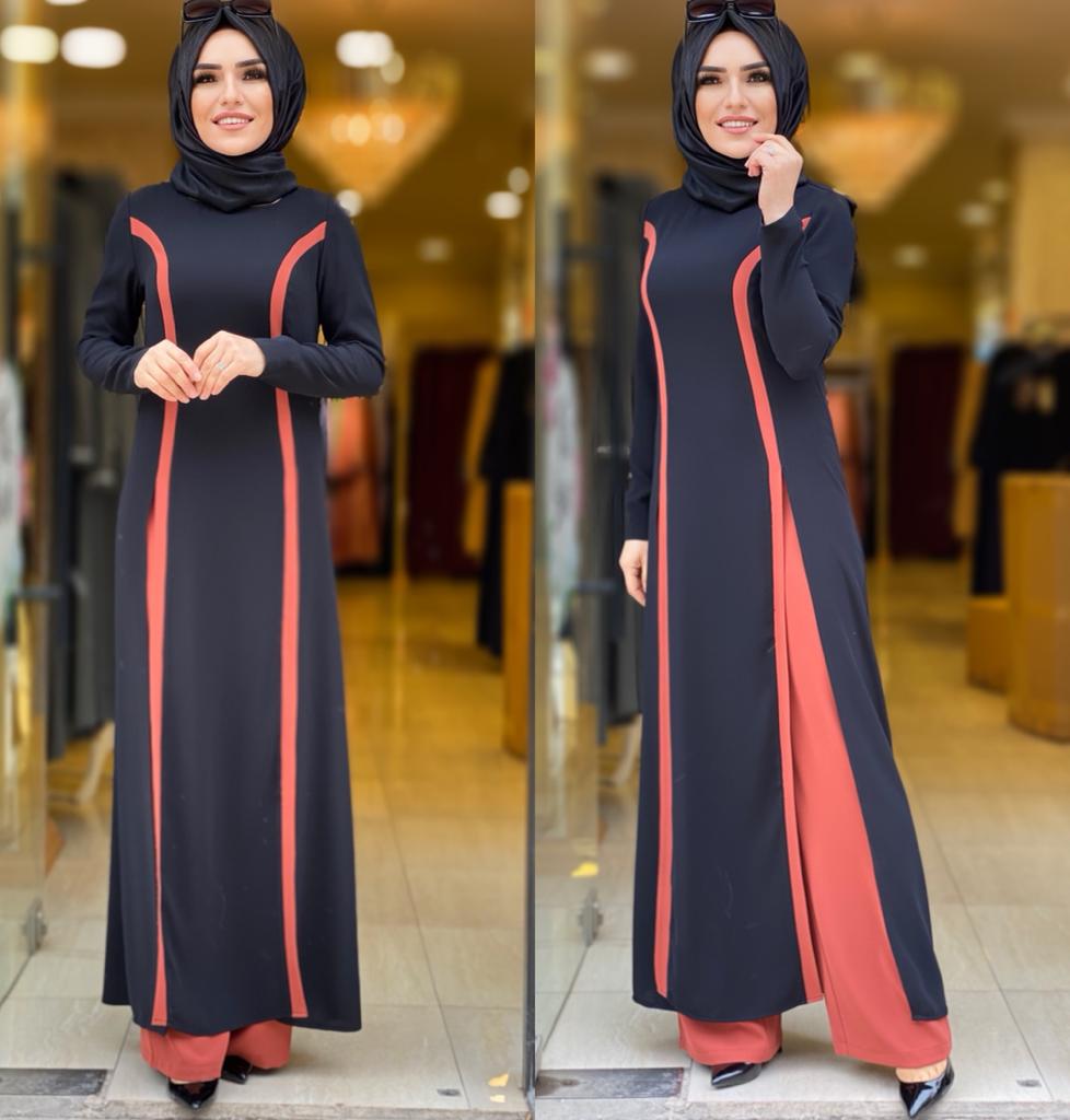 Krep kumaş Tunik pantolon - Görsel 8