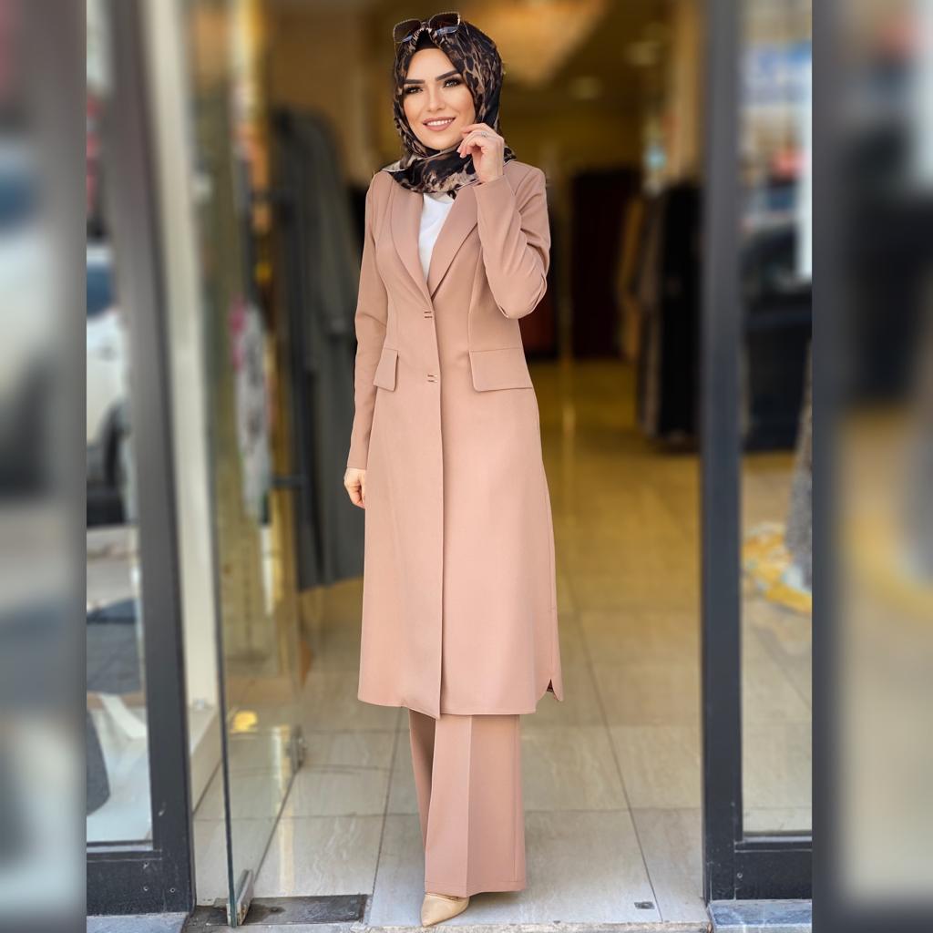Krep kumaş Ceket Pantolon takım - Görsel 9