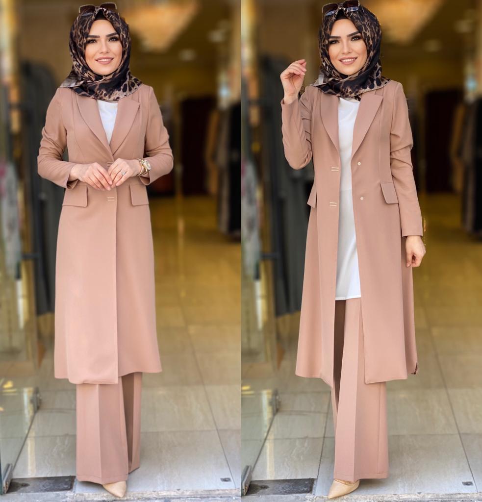 Krep kumaş Ceket Pantolon takım - Görsel 5