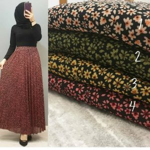 Örme krep astarlı etek