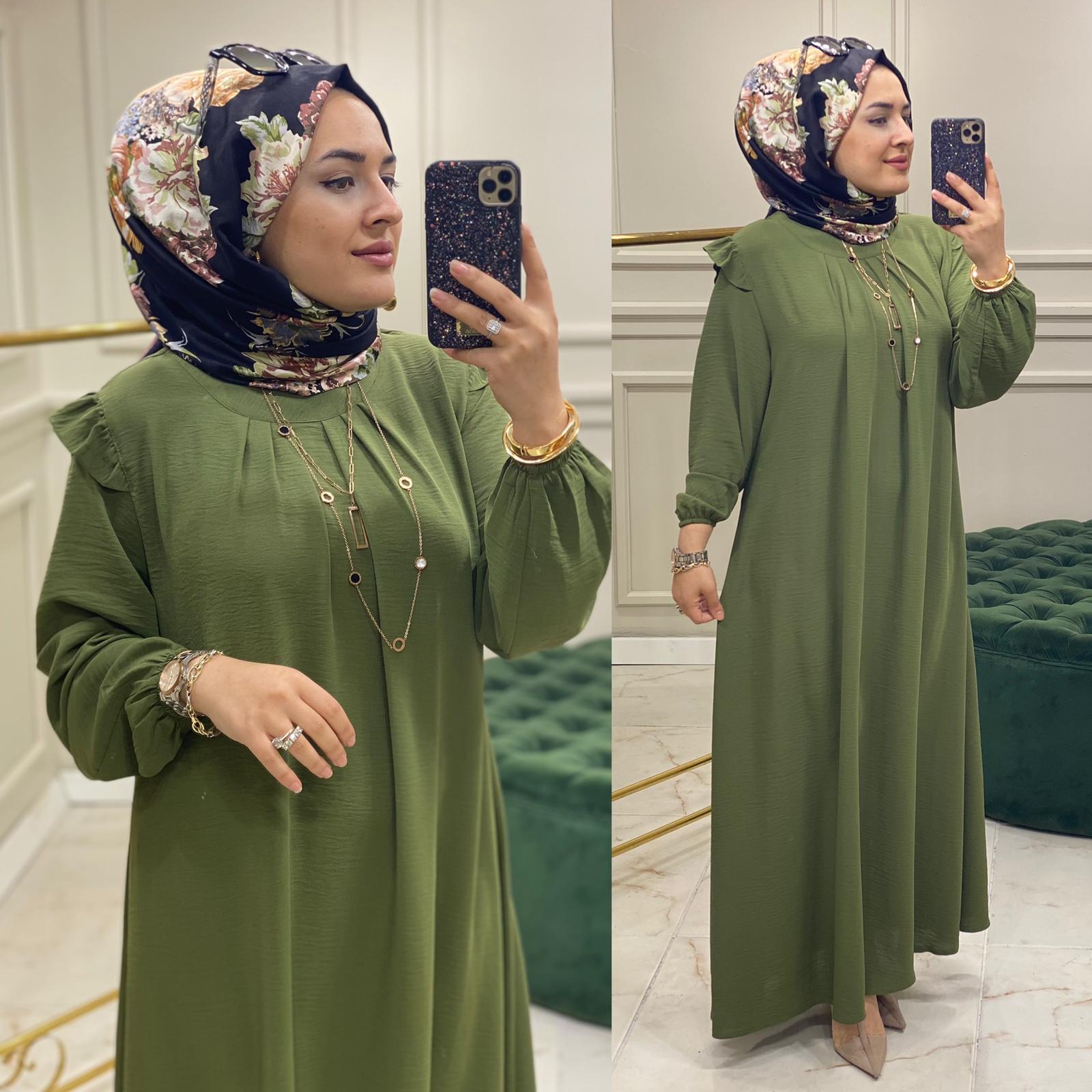 Ayrobin kumaş büyük beden elbise