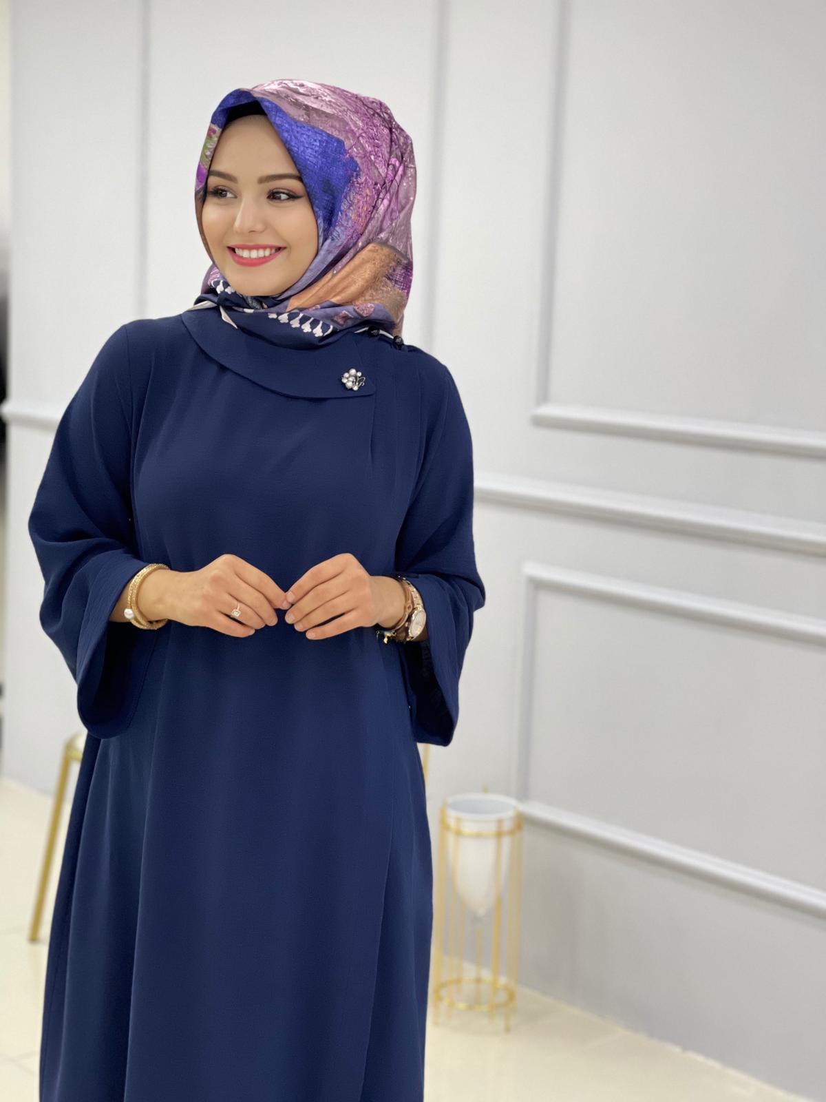 Ayrobin kumaş omzu düğmeli kap - Görsel 6