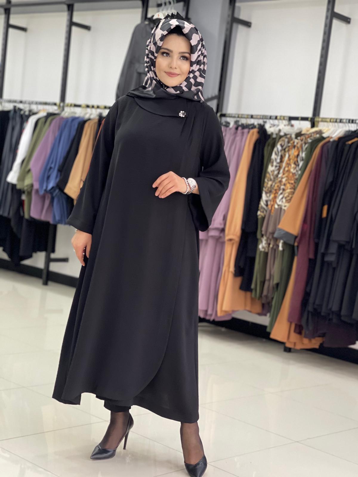 Ayrobin kumaş omzu düğmeli kap - Görsel 7