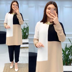 Krep kumaş renkli takım