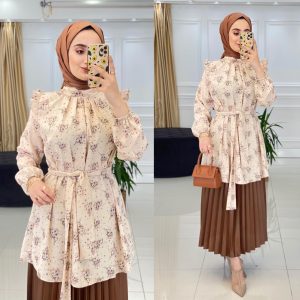 Kuşaklı Tunik etek kombin