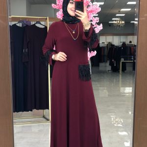 Sandy Büyük beden püsküllü elbise