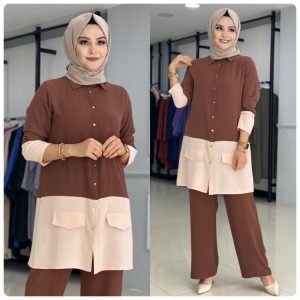 Ayrobin gömlek detaylı ecem takım