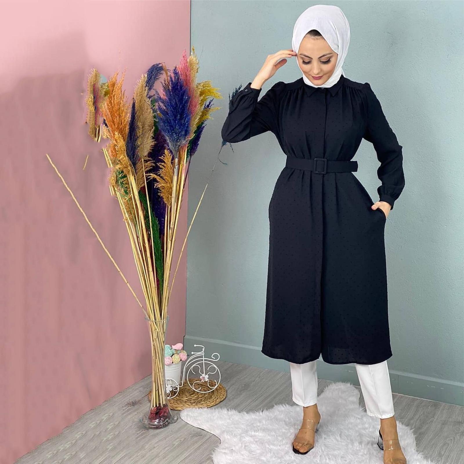 Ayrobin Kemerli Ponponlu Tunik - Görsel 2