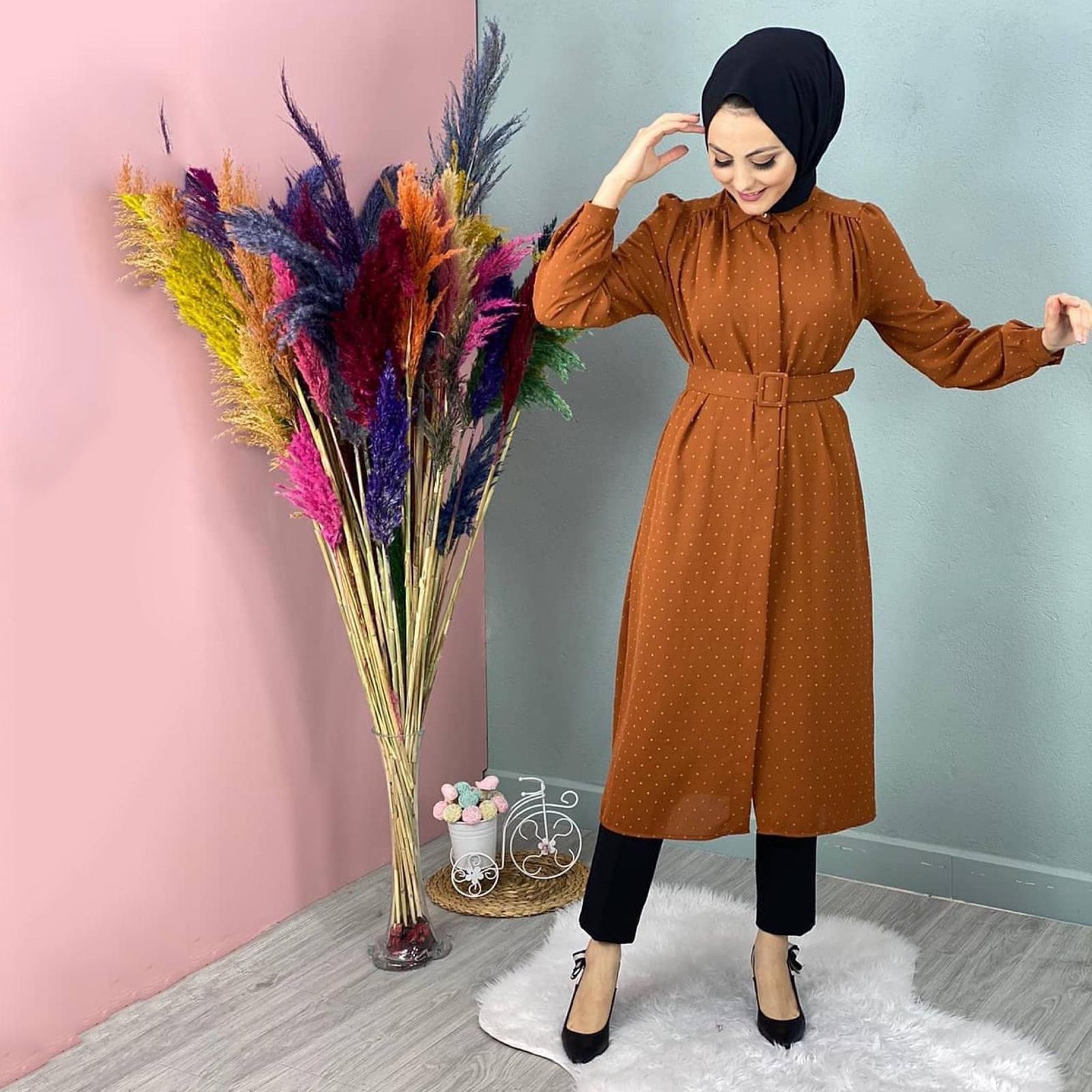 Ayrobin Kemerli Ponponlu Tunik