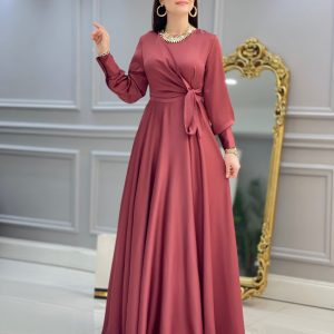 Saten kumaş Mevlana elbise