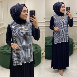 Tilda kumaş Kazayağı etekli takım