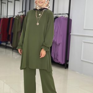 Krep kumaş Aslıhan takım