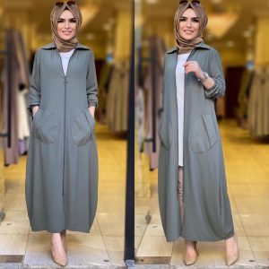 Ayrobin kumaş elif yırtmaçlı kap