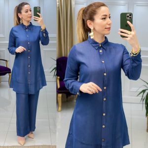 Büyük beden Bella kot takim