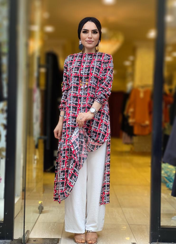 Pamuklu Desenli Ahu takım - Görsel 5