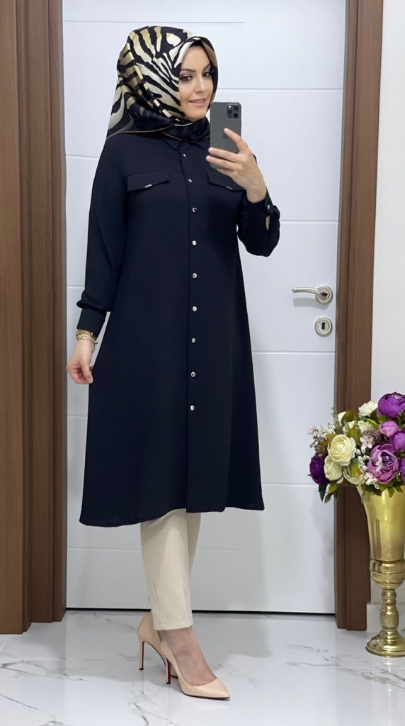 Ayrobin kumaş şura Tunik - Görsel 13