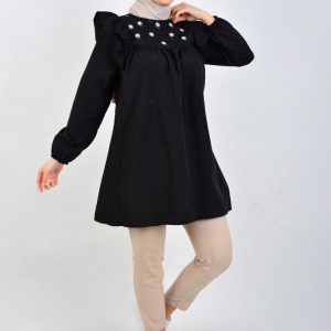 Nakışlı Tunik pantolon kombin