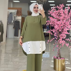 büyük beden takım ayrobin kumaş