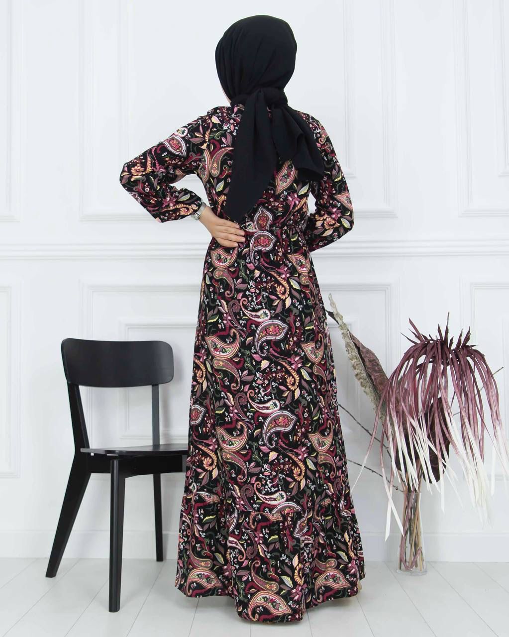 Etnik desenli Hira elbise - Görsel 3