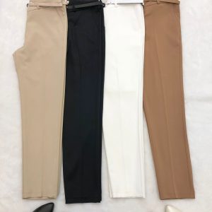 Büyük beden kemerli kalem pantolon